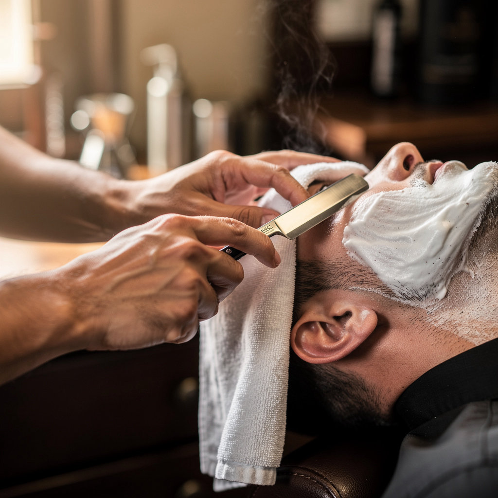 Alowi's Barber & Shave Santa Barbara professional providing expert beard grooming and shaving services